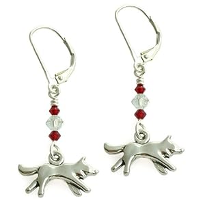 18 x 9 MM Wolf .925 Sterling Silver Stud Earrings with Post Back Finding