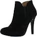 Bella Marie Kendall-10 Women's Soft Round Toe Elastic Cut Out Stiletto Booties