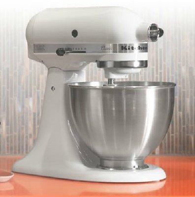 KitchenAid K45SSWH Classic Tilt-Head Stand Mixer w/ Accessories, White, Each KitchenAid K45SSWH Classic Tilt-Head Stand Mixer w/ Accessories, White, Each