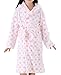 Roseate Girl's Plush Robe Soft Fleece Bathrobe Hooded with Pockets