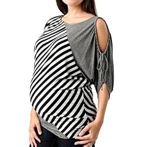 Buy A Pea in the Pod Collection: Ella Moss Elbow Sleeve Scoop Neck Sleeve Detail Maternity T Shirt by Ella Moss