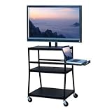 VTI Wide Body Cart for up to 42" Flat Panel TV w, Pull Out Shelf