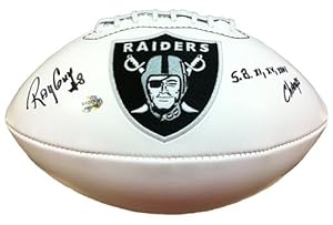 Ray Guy Autographed/Signed Oakland Raiders Logo Football 