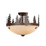 IMAGE OF LK55512BBZ-C 2 Light Semi Flush Mount Lighting Fixture or Ceiling Fan Light Kit,Bronze,Glass,B10367