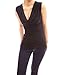 PattyBoutik Cowl Neck Ruched Sleeveless Faux Wrap Pullover Casual Cami Tank Top