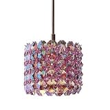 Schonbek EL0403RV Silver / Rave Strass Geometrix--Elements Crystal Single Light Down Lighting Mini Cylinder Pendant from the Geometrix- Elements Collection