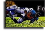 Completely Handpainted American Football Sport Painting, Custom Order FL3027, Oil on Canvas, with Option to Paint Jerry, Brett & Co. from Any Other Favorite Photograph or Picture, Unframed, Size 18" x 24" inch