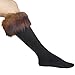 ECOSCO Women Soft Cozy Fuzzy RED FOX Faux Fur Leg Warmers Sock Boot Cover