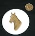 3 button / pin printed with horse, gnagga, equine, animal, farm, verb