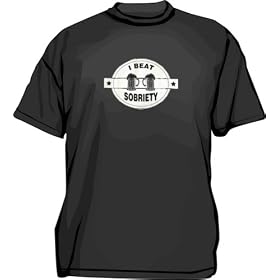 I Beat Sobriety Beer Mugs Logo Men's tee Shirt in 12 colors Small thru 6XL