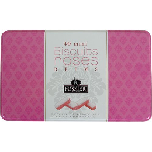 Fossier Pink Champagne Mini Biscuits in Tin - 110 gr