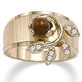 Tiger's-Eye 14k Gold-Plated Ring