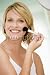 Wallmonkeys Peel and Stick Wall Decals - Woman with Makeup Brush Smiling - Removable Graphic