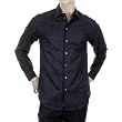 Armani Collezioni black self striped shirt