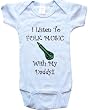 I LISTEN TO FOLK MUSIC WITH MY DADDY! - BigBoyMusic Baby Designs - White, Blue or Pink Onesie / Baby T-shirt