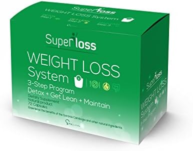 Superloss: Natural Weight Loss System - Fat Burner, Appetite Suppressant &amp; Metabolism Enhancer - 3 Step Program (Detox + Get Lean + Maintain)