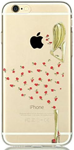 SIMOI iPhone 6plus Case, iPhone 6plus/6splus Protective Case Soft Flexible TPU Transparent Skin Scratch-Proof Case for iPhone 6s/6splus(5.5Inch)- Flower Girl