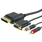 6ft Premium VGA Cable w/ Digital Optical Audio Port for Microsoft Xbox 360 / Xbox 360 Slim to TV equipment