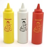 CharcoalCompanionClassicDinerCondimentBottleSet/Ketchup,Mayo,Mustard
