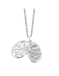 Sterling Silver "Daughters Are Like Stars Created To Shine. Shine On" Two-Piece Pendant Necklace with Shooting Star, 18"