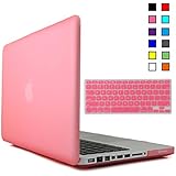 iBenzer&reg; - 2 in 1 Multi colors Soft-Touch Plastic Hard Case Cover & Keyboard Cover for Macbook Pro 13'', Pink MMP13PK+1