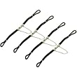 3 Black Nylon Watch Band Silver Buckle Safety Chains