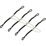 3 Black Nylon Watch Band Silver Buckle Safety Chains