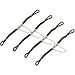 3 Black Nylon Watch Band Silver Buckle Safety Chains