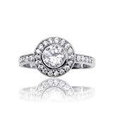 Round CZ Engagement Ring size 7 Emitations