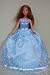 Light Blue Barbie Gown with Feather Boa
