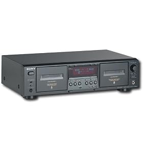 Sony TCWE475B Dual Tape Cassette Player Recorder - Black by Sony