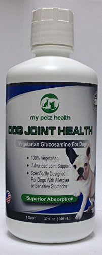 Dog Joint Health Supplement - Arthritis Supplement for Your Dog - Vegetarian Glucosamine Formulated for Dogs with Allergies or Sensitive Stomachs - MSM - Hyaluronic Acid - Liquid Formulation for Superior Absorption - Reduce Joint Pain and Improve Mobility - Your Dog Will Love It - 100% Money Back Guarantee!!
