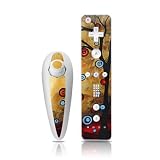 Frosted Gold Design Nintendo Wii Nunchuk + Remote Controller Protector Skin Decal Sticker