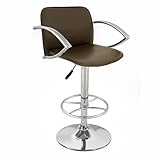Tiglio Contemporary Adjustable Barstool - Chocolate Brown