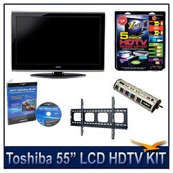 55 1080p LCD HDTV + Flat Mount + Hook-Up + Power Protection + Calibration DVD