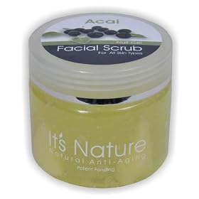 It's Nature - Natural Anti-Aging with Dead Sea Minerals, Acai Facial Scrub Fruit Gel for All Skin Types