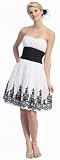 Strapless Two Tone Cocktail Party Junior Prom Dress #2564
