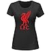 Majestic Liverpool Football Club Women's Black Official Logo T-Shirt