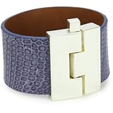 Leighelena Wide Buckle Iris Lizard Bracelet