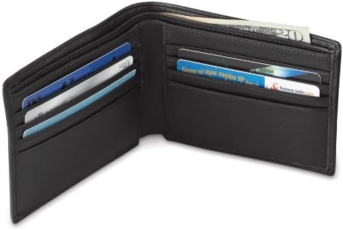 Passage2 ID Guardian RFID Blocking Slim Leather Wallet (Black)