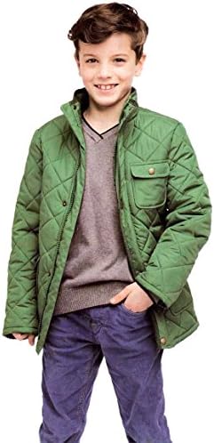 Avenue Kids Boys' Light Quilted Olive Green Jacket (9/10)