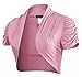 URBAN K Womens Ruched Short Sleeve Bolero Shrug Knitted Cardigan (S-3xl)