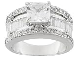4.92CTW BELLA LUCE DIAMOND SIMULANT STERLING SILVER RING
