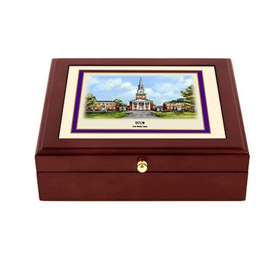 Texas Christian University Eglomise Mini Desk Box