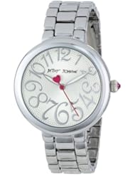 Betsey Johnson Womens BJ00237-01 Silver Case and Bracelet Watch