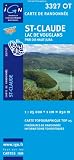 Top25 3327OT ~ St-Claude, Lac de Vouglans carte de randonn�e avec une r�gle gradu�e gratuite