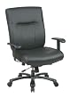 OSP Pro Line II Big & Tall Executive Office Desk Chair in Black Leather 400LB Capacity