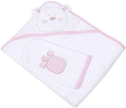 Obaby B Is For Bear Hooded Towel Set (Pink) by Obaby