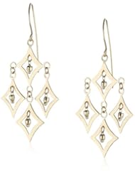 Duragold 14k Yellow Gold Diamond Shaped Chandelier Dangle Earrings