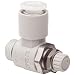 SMC AS Air Flow Control Valve, PBT & Stainless Steel, Elbow, With Sealant, NPT Male X Push-to-Connect Fitting